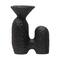 Hello Honey® 8" Matte Black Textured Stoneware Sculptural Vase